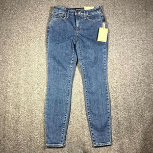NYDJ Jeans Women Sz 00P 25x27 Petite Blue Ami Skinny Mid Rise Denim Stretch Mom